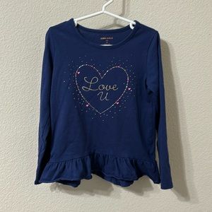 BCBG Girls Blue Long Sleeve Shirt Size 6